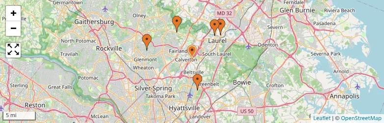 Related schools map