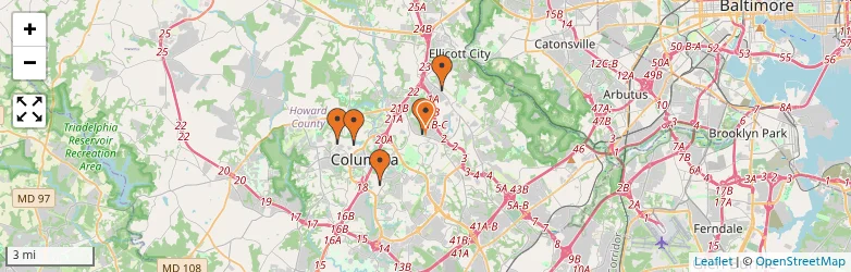 Related schools map