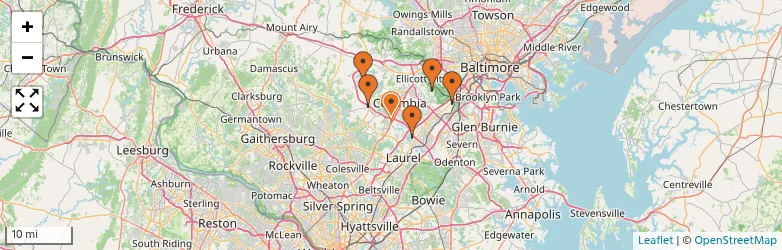 Related schools map