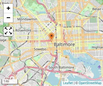 Map of Downtown Baltimore Childcare Inc.