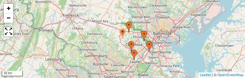 Related schools map