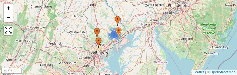 Related schools map