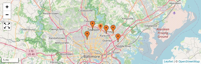 Related schools map