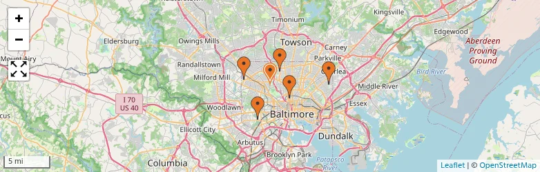 Related schools map