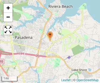 Map of Pasadena Child Care and Homework Center