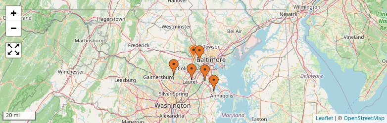 Related schools map