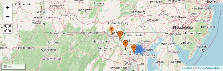 Related schools map