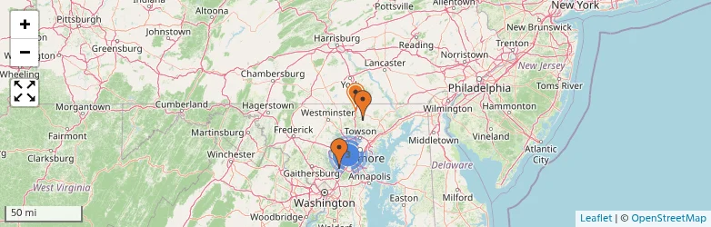Related schools map
