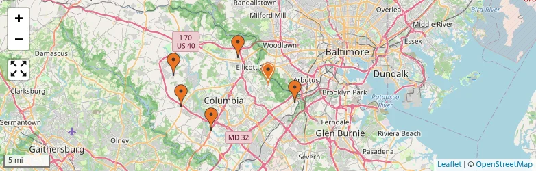 Related schools map