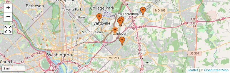Related schools map