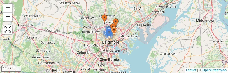 Related schools map