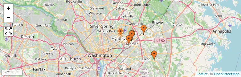 Related schools map