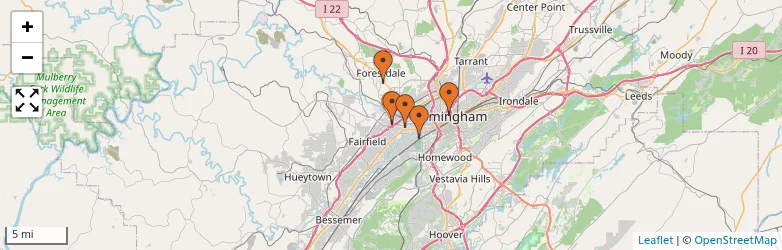 Related schools map
