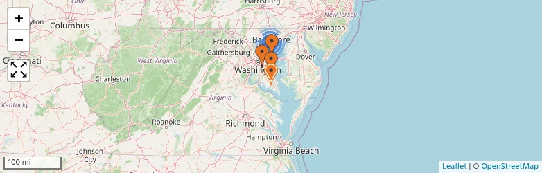 Related schools map