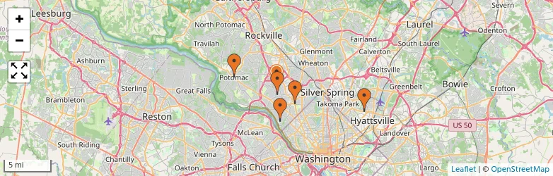 Related schools map