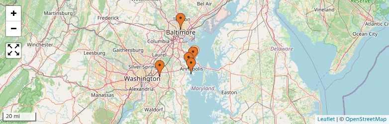 Related schools map