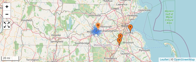 Related schools map