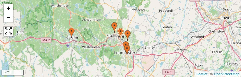 Related schools map