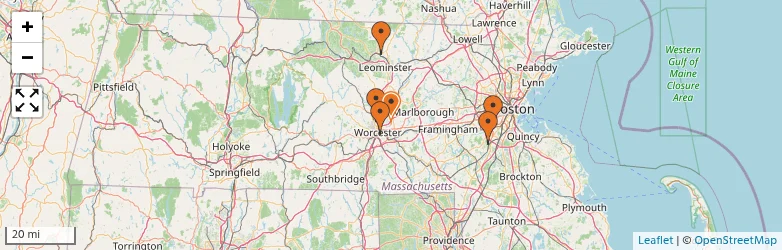 Related schools map
