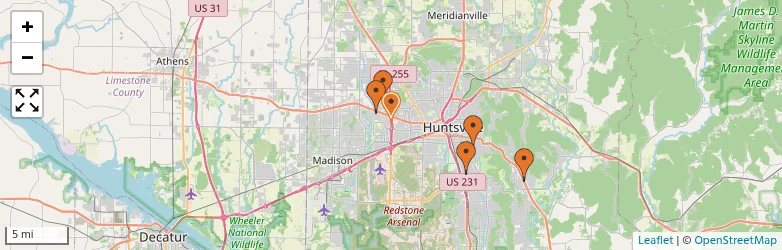 Related schools map