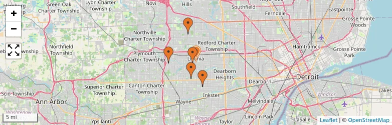 Related schools map