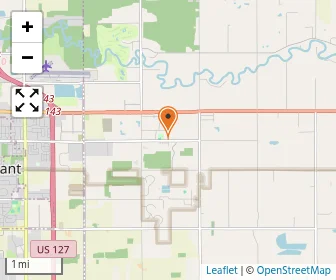 Map of Saginaw Chippewa Academy