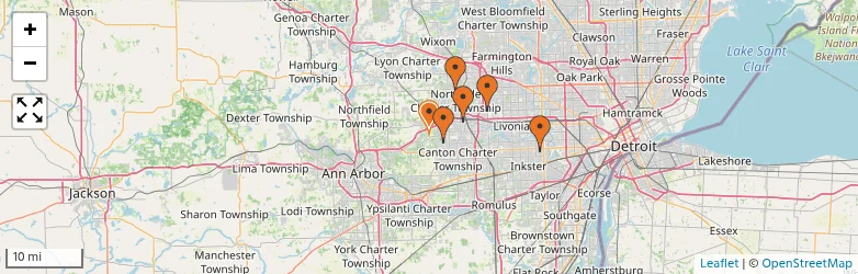 Related schools map