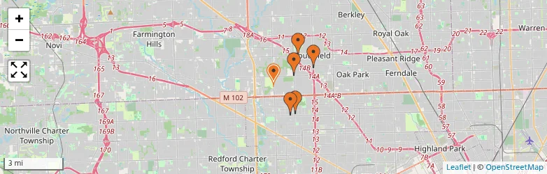 Related schools map