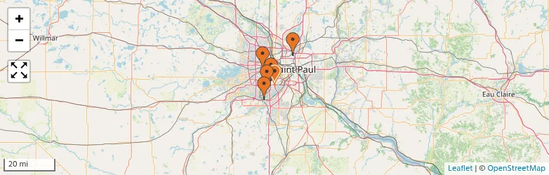 Related schools map