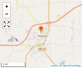 Map of Prentiss Christian School