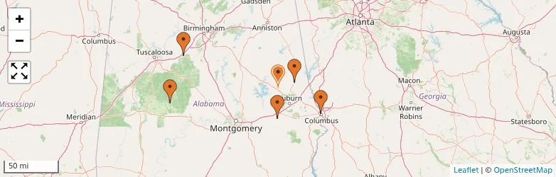 Related schools map