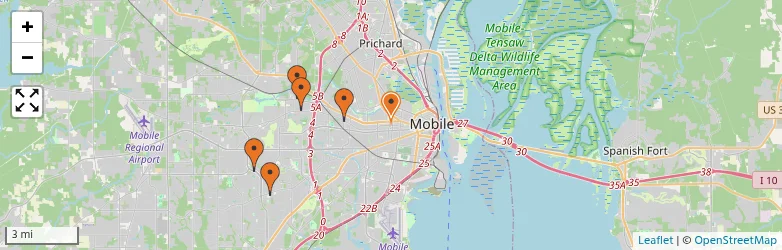Related schools map