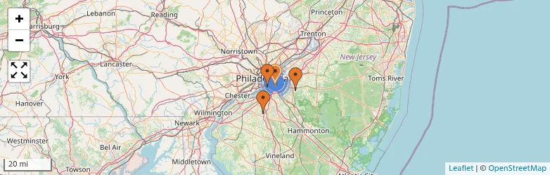 Related schools map