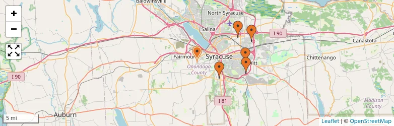 Related schools map