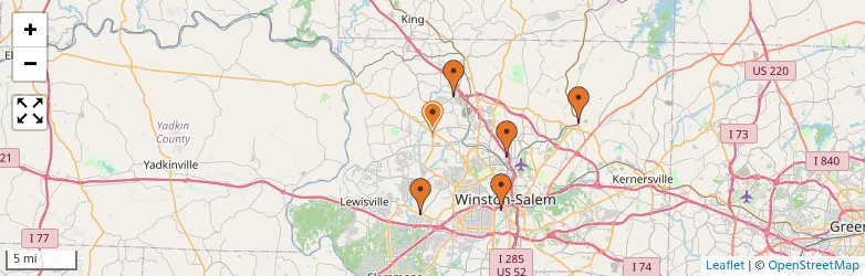 Related schools map