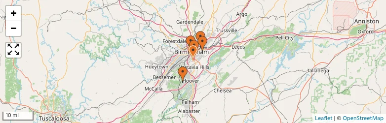 Related schools map