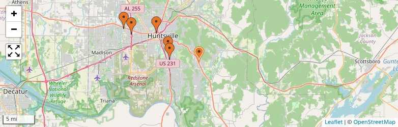 Related schools map