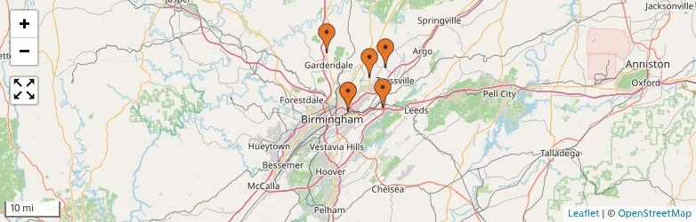 Related schools map