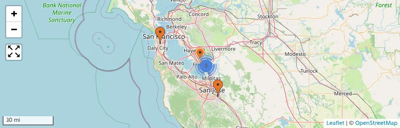 Related schools map