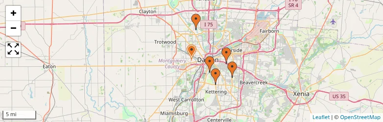 Related schools map