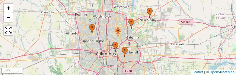 Related schools map