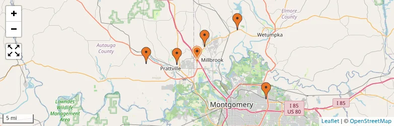 Related schools map