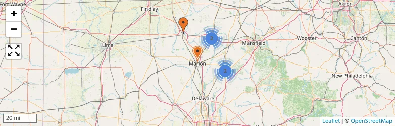 Related schools map