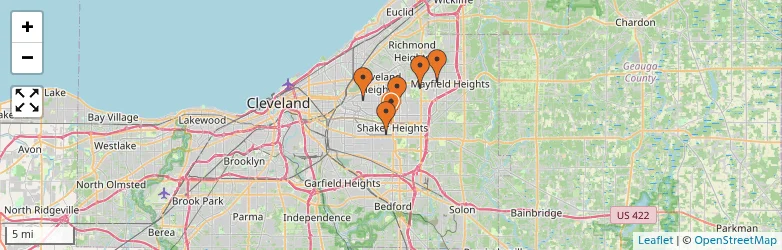Related schools map