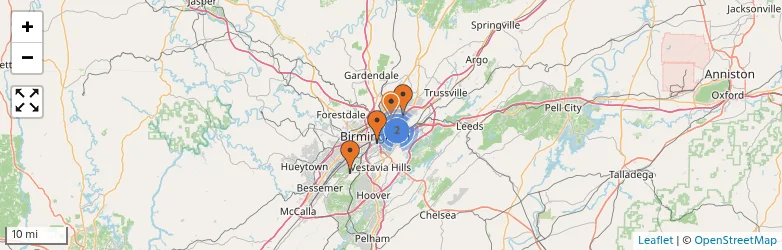 Related schools map