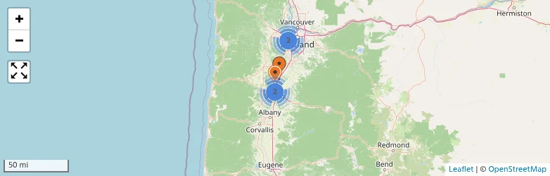 Related schools map