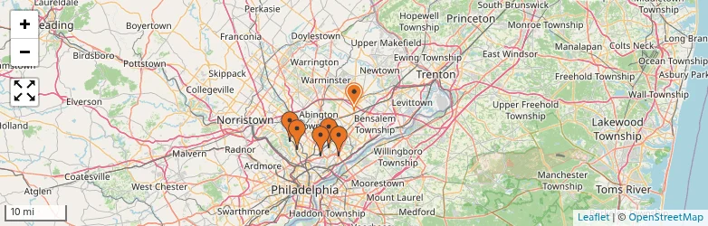 Related schools map