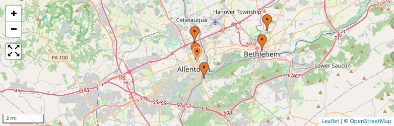Related schools map