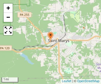 Map of Elk County Catholic High School