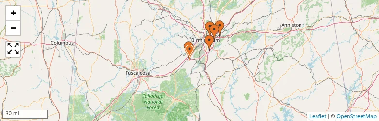 Related schools map